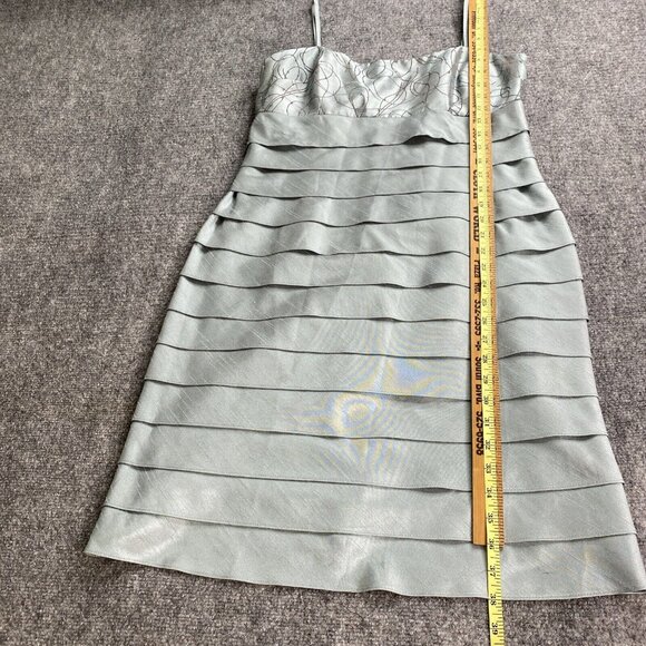 Jessica Howard‎ Dress Jacket Set 12P Blue Tiered Strap Beaded Formal Wedding - Picture 9 of 16